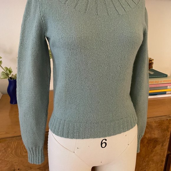 MINT GREEN VINTAGE SWEATER - Picture 4 of 5